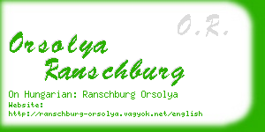 orsolya ranschburg business card